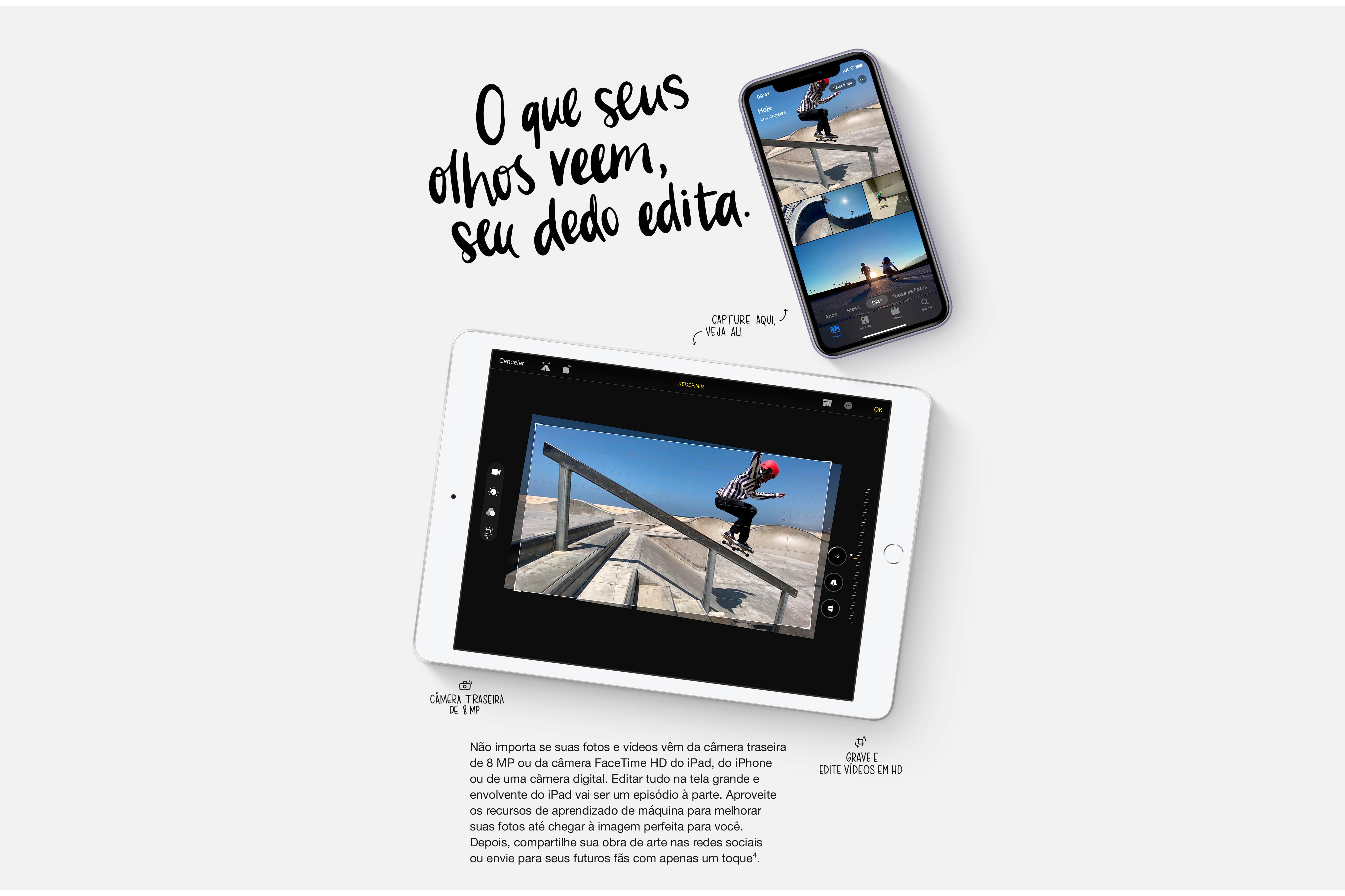  iPad 10,2 8ª geração Apple Wi-Fi  128GB - Prateado